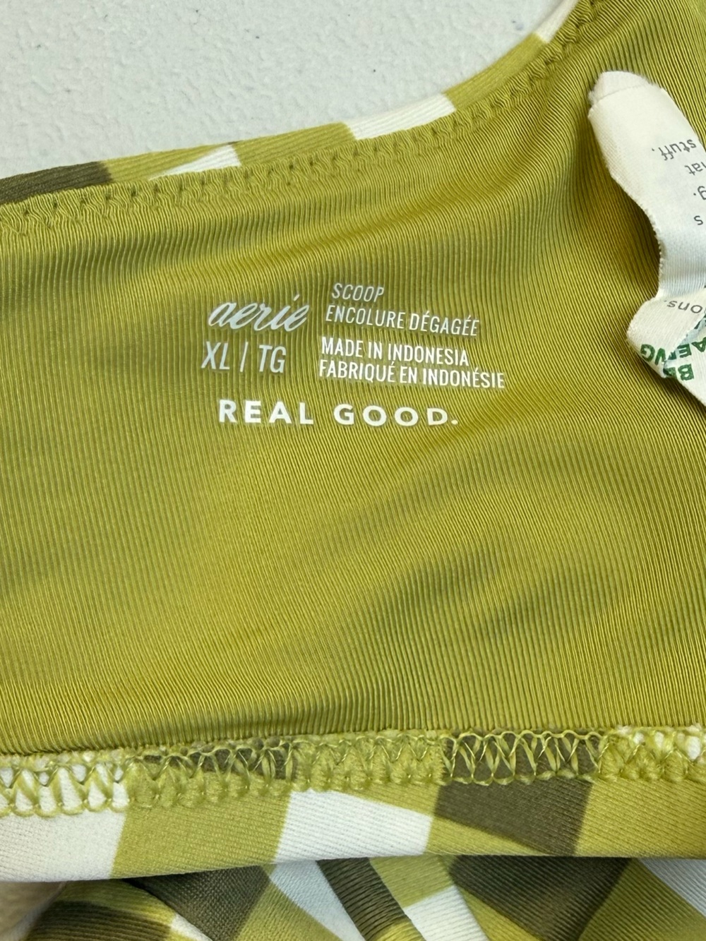aerie Olive & White Gingham Bikini Set - Picture 4 of 6